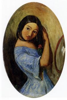 Sir John Everett Millais : A Young Girl Combing Her Hair